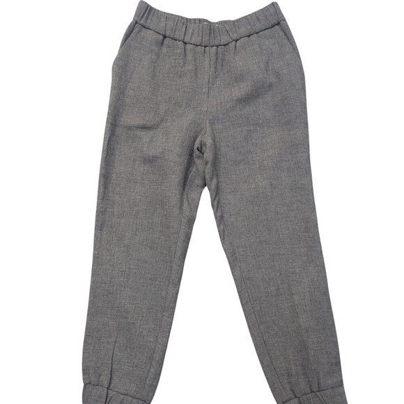 Wilfred Aritzia Wool charcoal gray jogger trouser pant elastic ankle office - Picture 2 of 9